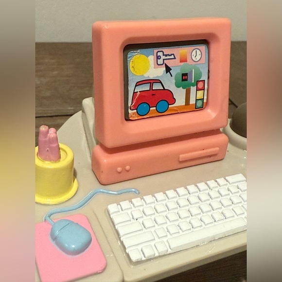 Fisher-Price Loving Family Dollhouse Office Computer Desk Vintage Rare 1997 - Picture 4 of 5